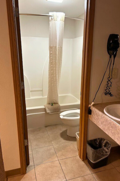 Motel bathroom